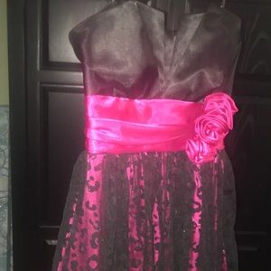 Strapless knee length dress